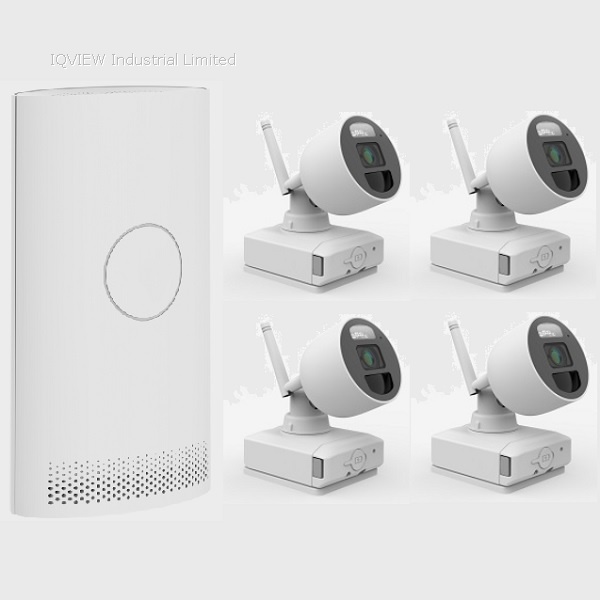 Battery Wifi IP Camera 4MP Kits,100 WireFree